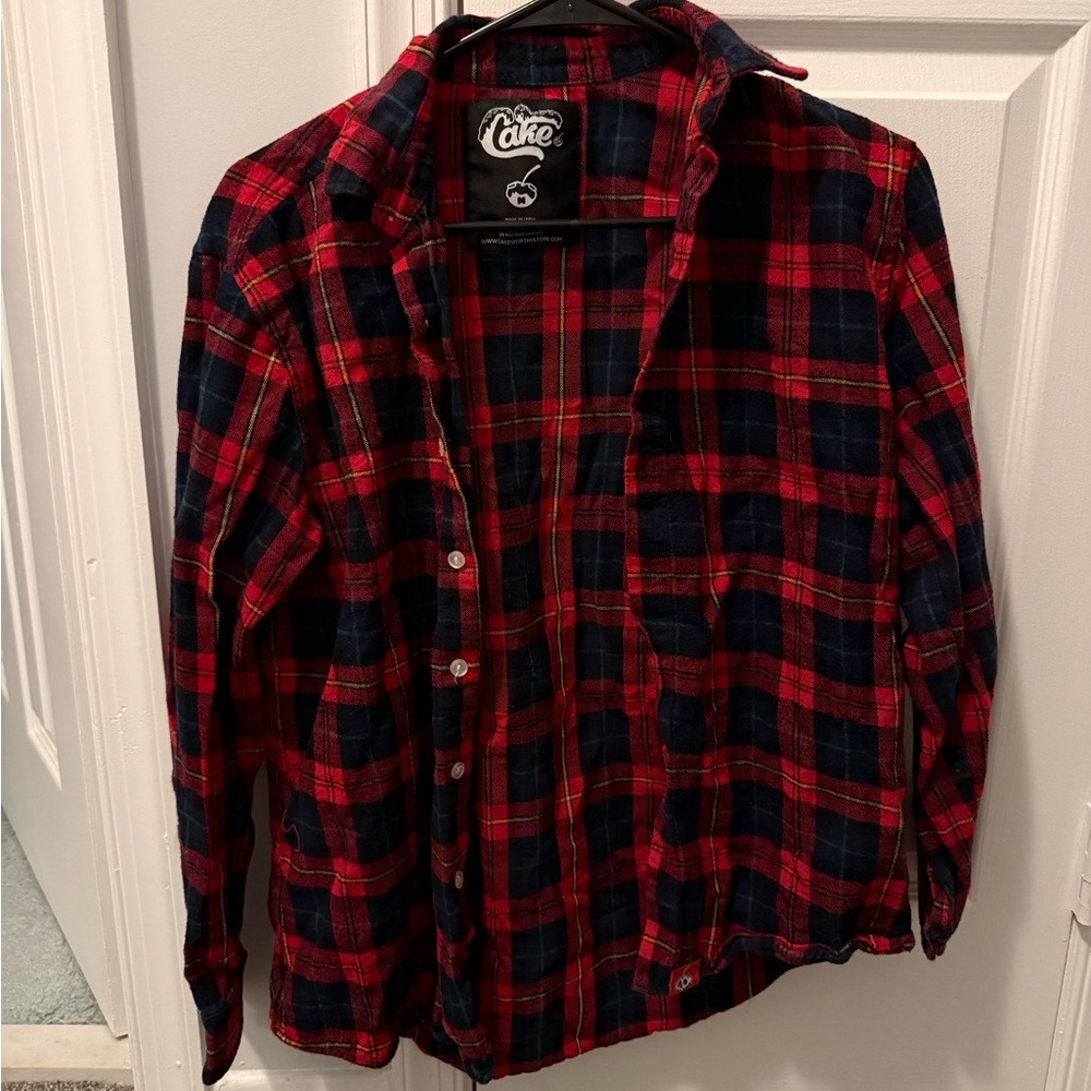 Cake Red and Blue Plaid Jacket